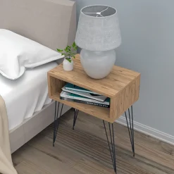 Garnero Arredamenti Comodini Cameretta|Comò-Set 2 comodini 45x59h cm moderni design industrial Jamar Rovere