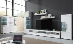 Garnero Arredamenti Mensole E Pensili-Set 2 mensole 90x15h cm da parete Frisk Bianco Lucido