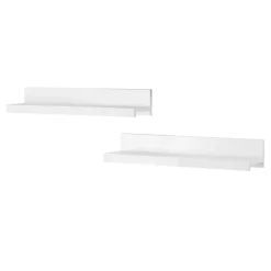 Garnero Arredamenti Mensole E Pensili-Set 2 mensole 90x15h cm da parete Frisk Bianco Lucido