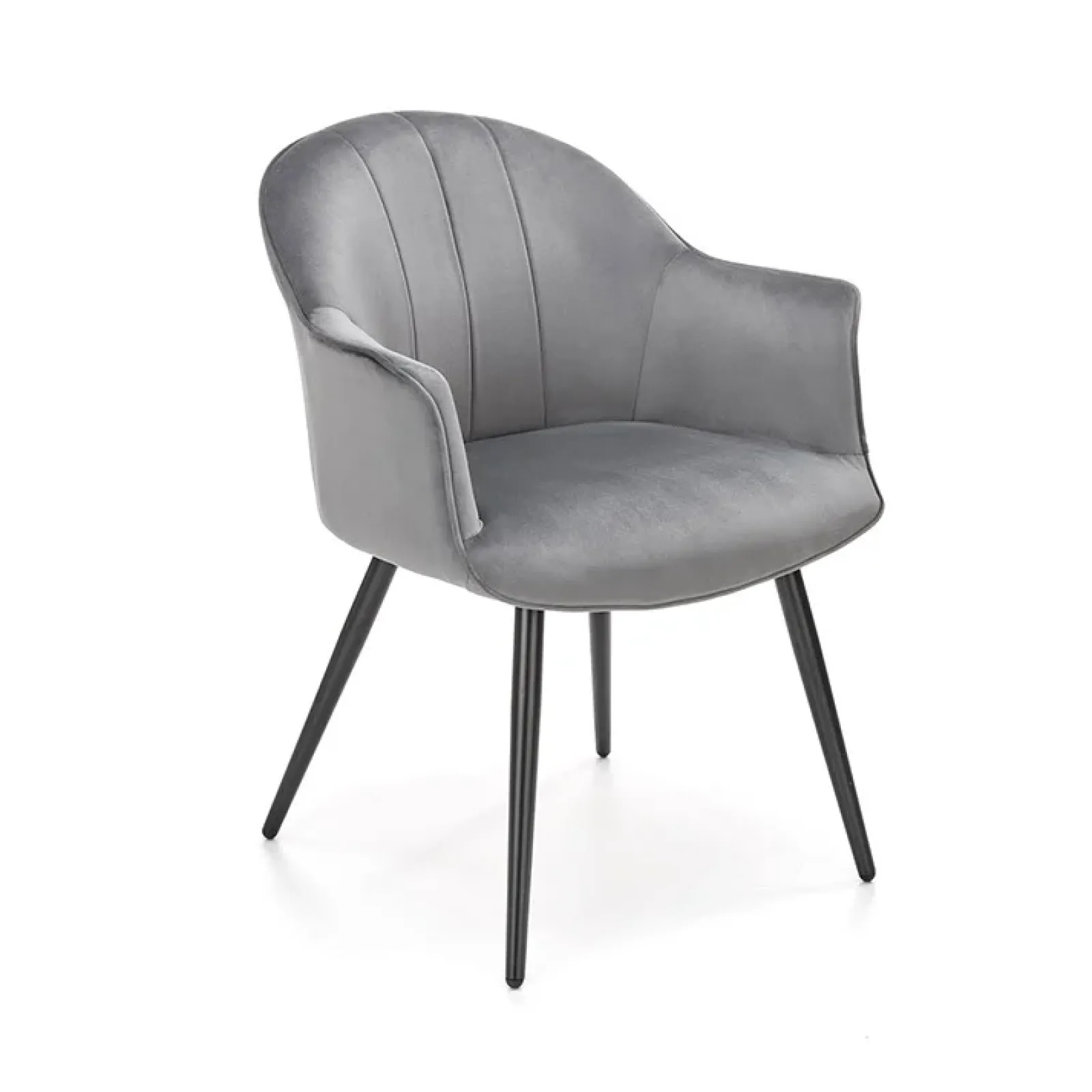 Garnero Arredamenti Poltrone Design|Poltrone Relax-Set 2 poltrone relax moderna in velluto grigio nero Chica