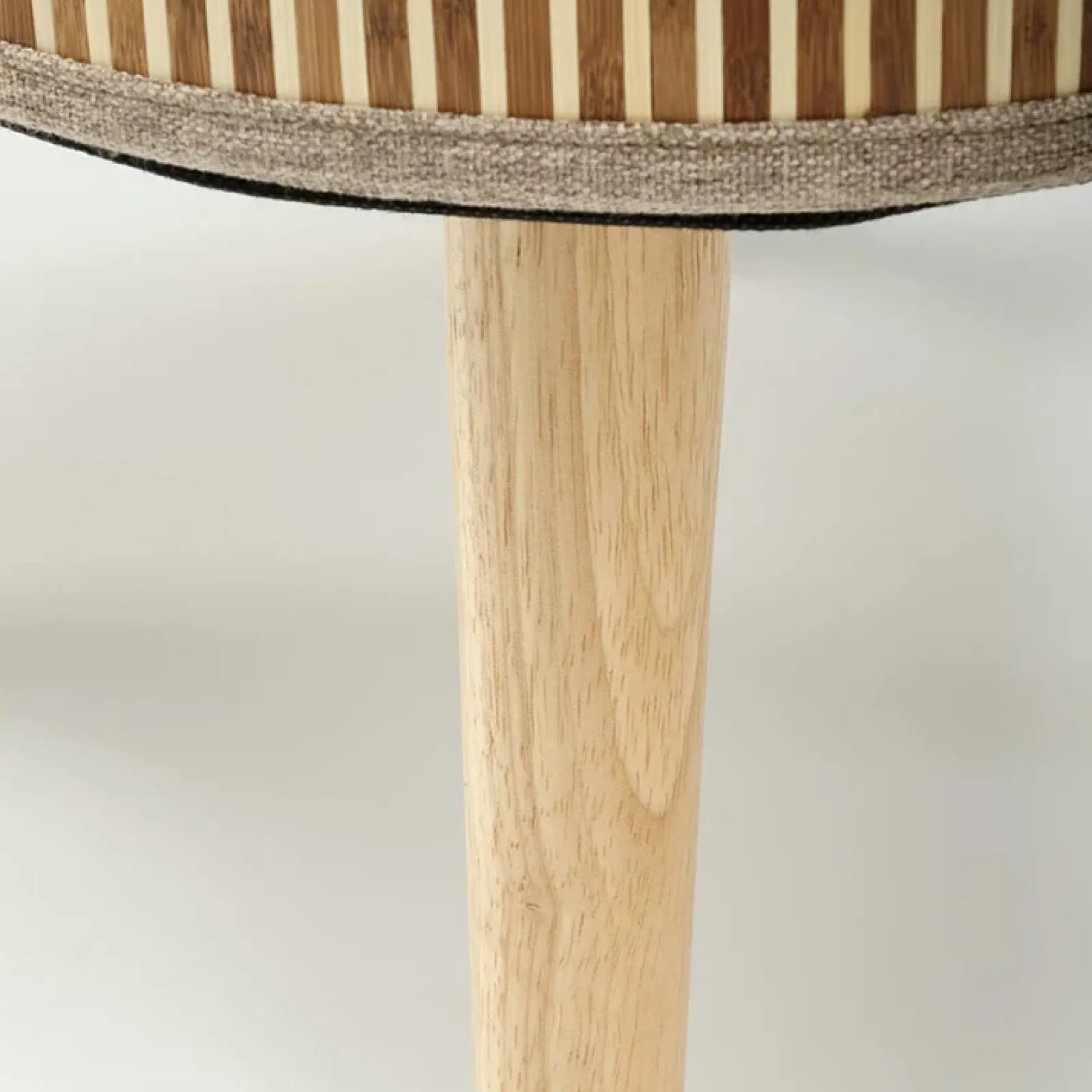 Garnero Arredamenti Pouf-Set 2 pouf con contenitore in tessuto beige rovere Gandalf