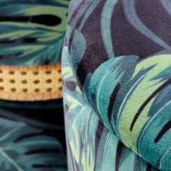 Garnero Arredamenti Pouf-Set 2 pouf rotondi contenitore in tessuto moderni multicolore Thalia