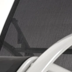 Garnero Arredamenti Salotto Da Giardino-Set 2 sdraio da giardino con tavolino relax nero grigio Marea