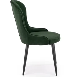 Garnero Arredamenti Sedie In Tessuto-Set 2 sedie da pranzo imbottite in velluto Vera Verde