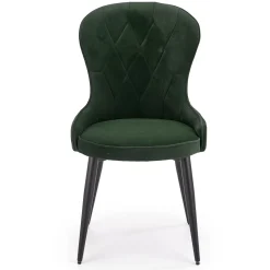 Garnero Arredamenti Sedie In Tessuto-Set 2 sedie da pranzo imbottite in velluto Vera Verde