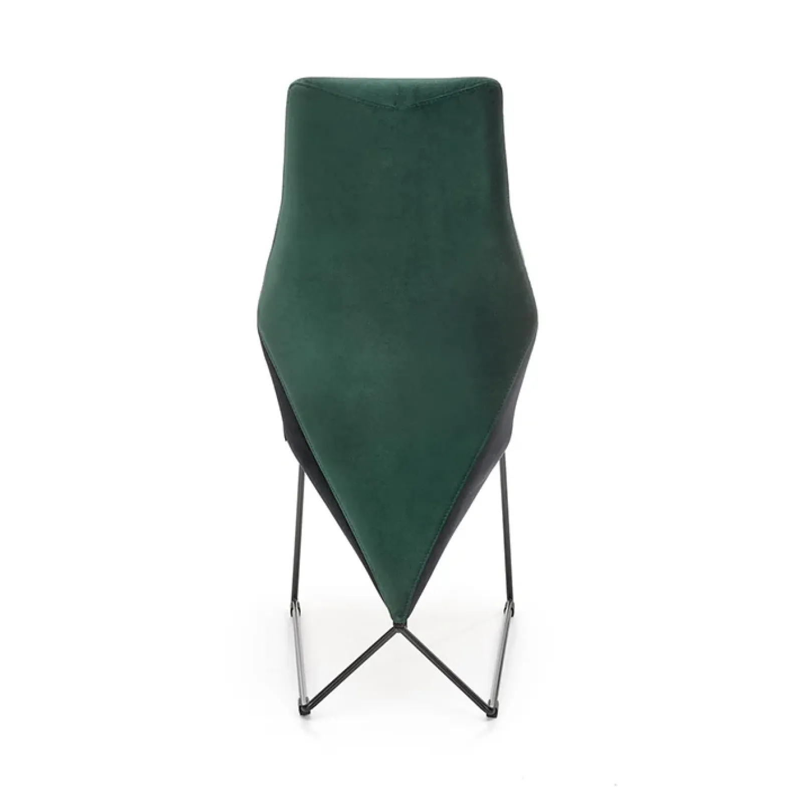 Garnero Arredamenti Sedie In Tessuto-Set 2 sedie da pranzo imbottite in velluto scuro nero Malabo Verde