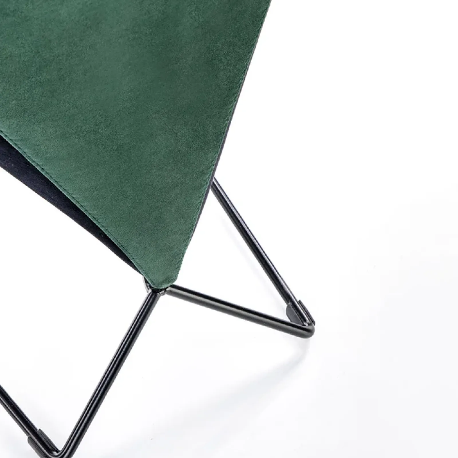 Garnero Arredamenti Sedie In Tessuto-Set 2 sedie da pranzo imbottite in velluto scuro nero Malabo Verde