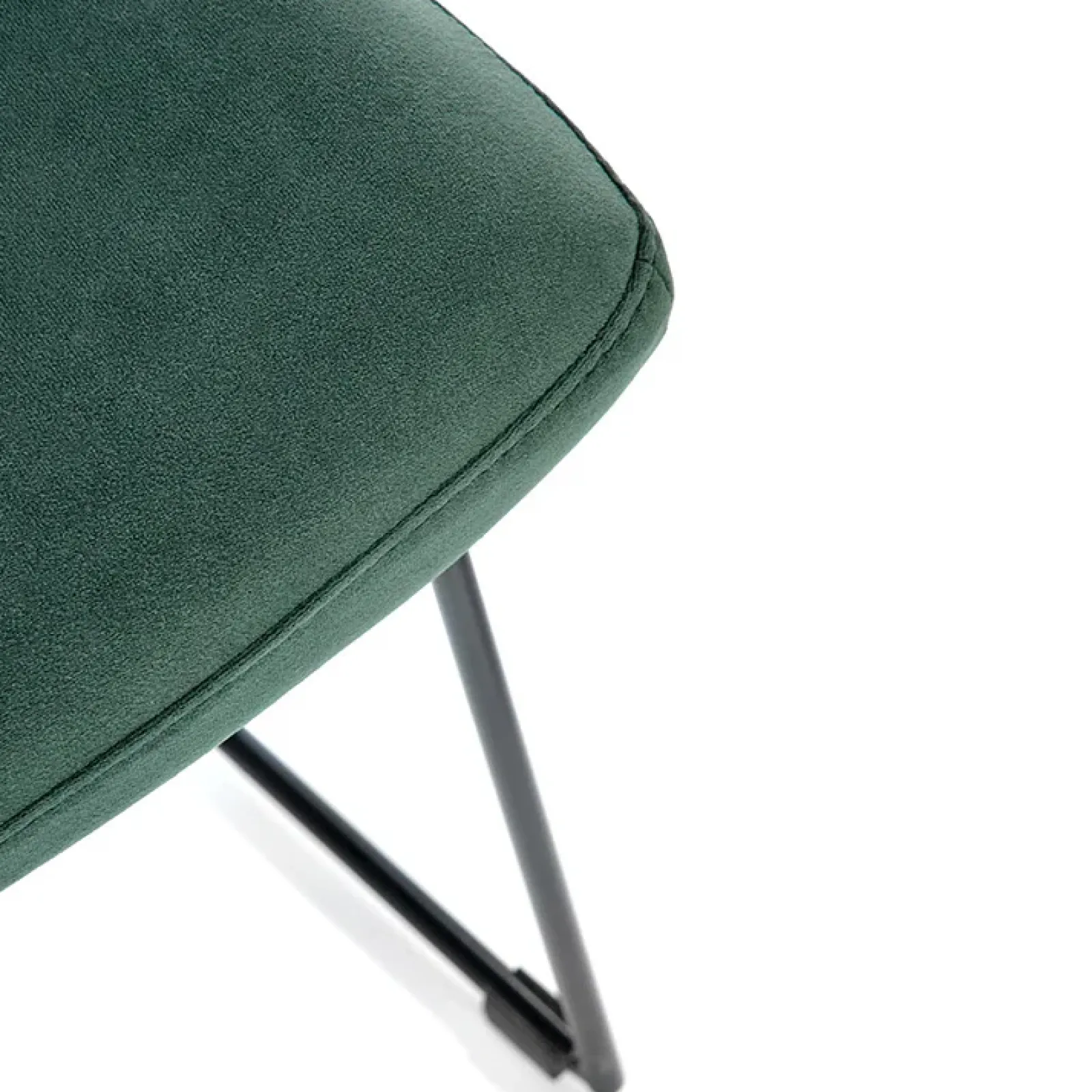 Garnero Arredamenti Sedie In Tessuto-Set 2 sedie da pranzo imbottite in velluto scuro nero Malabo Verde