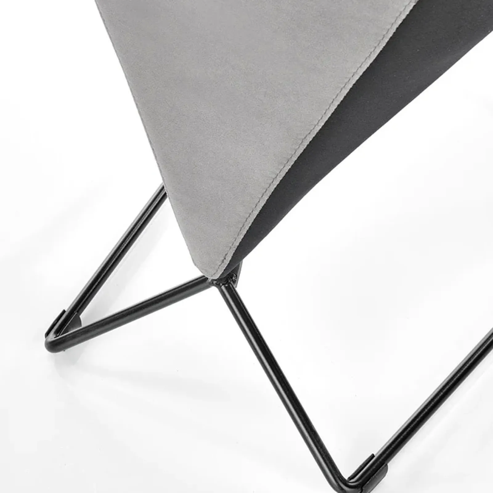 Garnero Arredamenti Sedie In Tessuto-Set 2 sedie da pranzo imbottite in velluto nero Malabo Grigio