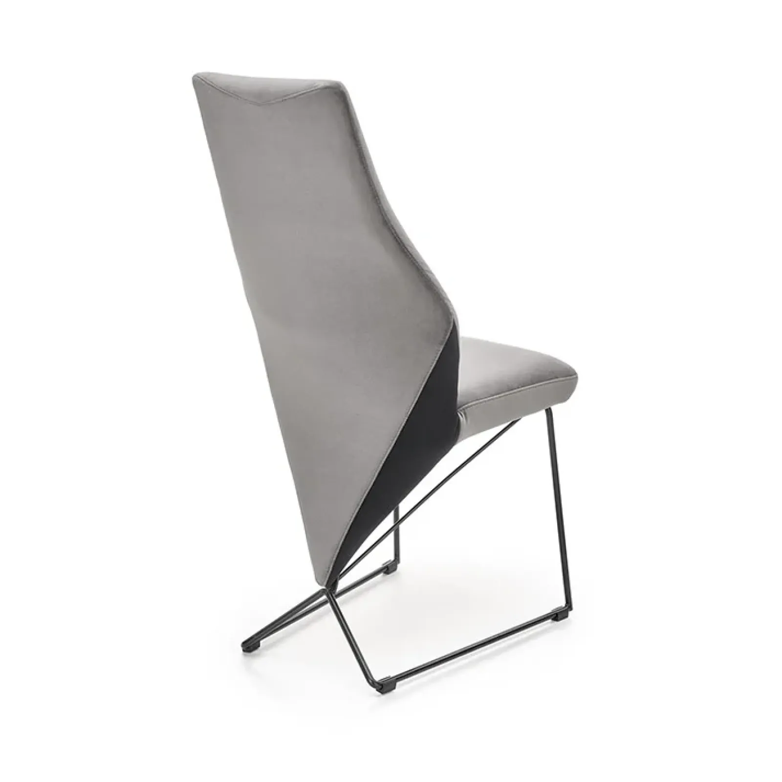 Garnero Arredamenti Sedie In Tessuto-Set 2 sedie da pranzo imbottite in velluto nero Malabo Grigio