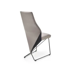 Garnero Arredamenti Sedie In Tessuto-Set 2 sedie da pranzo imbottite in velluto nero Malabo Grigio