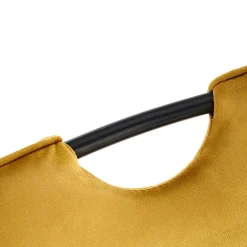 Garnero Arredamenti Sedie In Tessuto-Set 4 sedie da pranzo imbottite in velluto Samira Senape