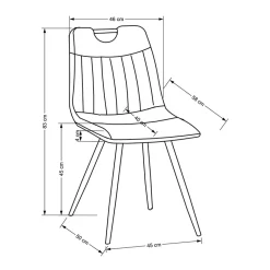 Garnero Arredamenti Sedie In Tessuto-Set 4 sedie da pranzo imbottite in velluto Samira Senape