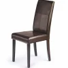Garnero Arredamenti Sedie Imbottite Ecopelle-Set 2 sedie da pranzo in ecopelle testa di moro wengè Amaris