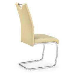 Garnero Arredamenti Sedie Imbottite Ecopelle-Set 4 sedie da pranzo in ecopelle Deva Beige