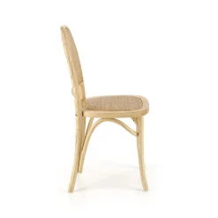 Garnero Arredamenti Sedie In Legno-Set 2 sedie da pranzo in rattan naturale Ivory