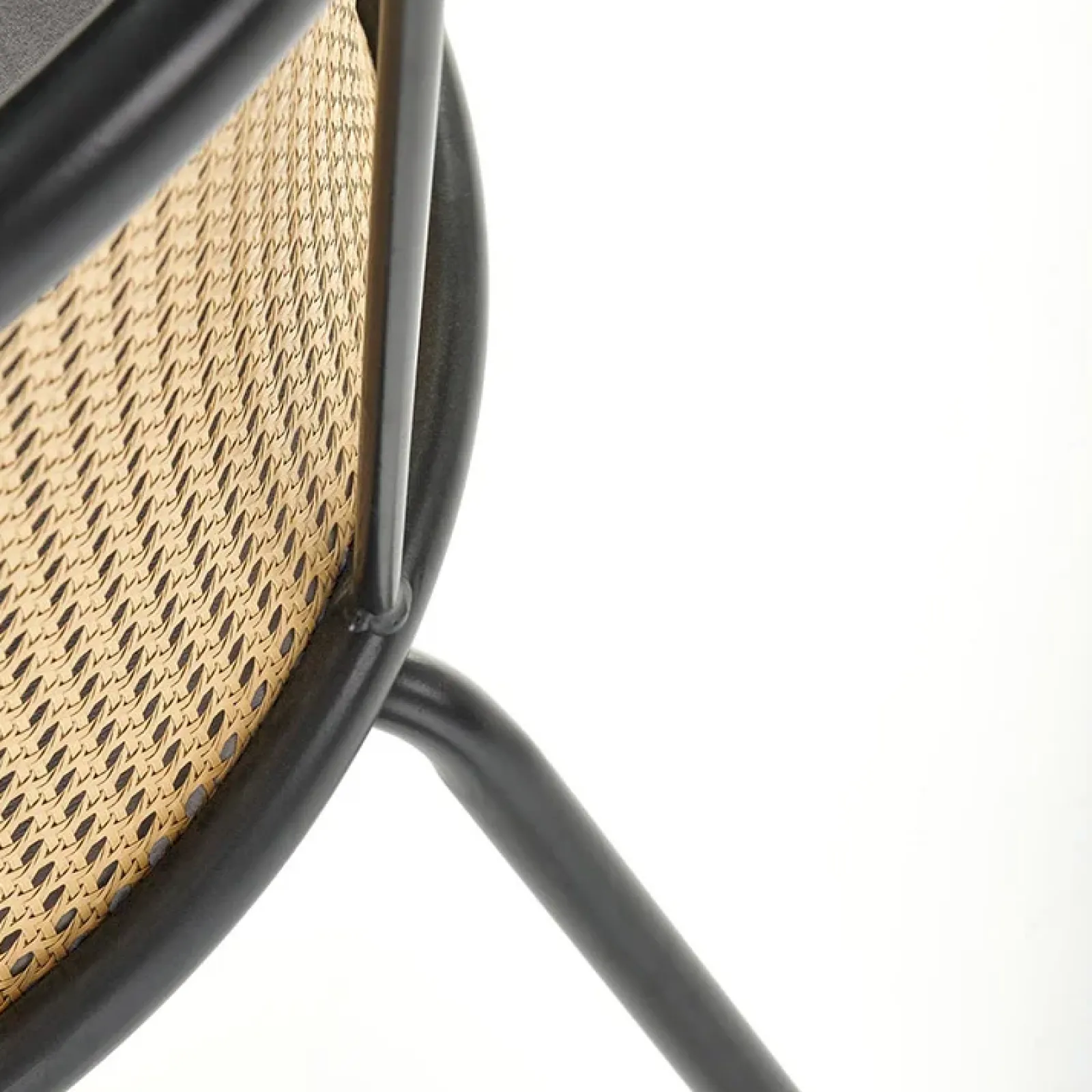 Garnero Arredamenti Sedie In Legno-Set 4 sedie da pranzo in rattan e velluto Triski Grigio