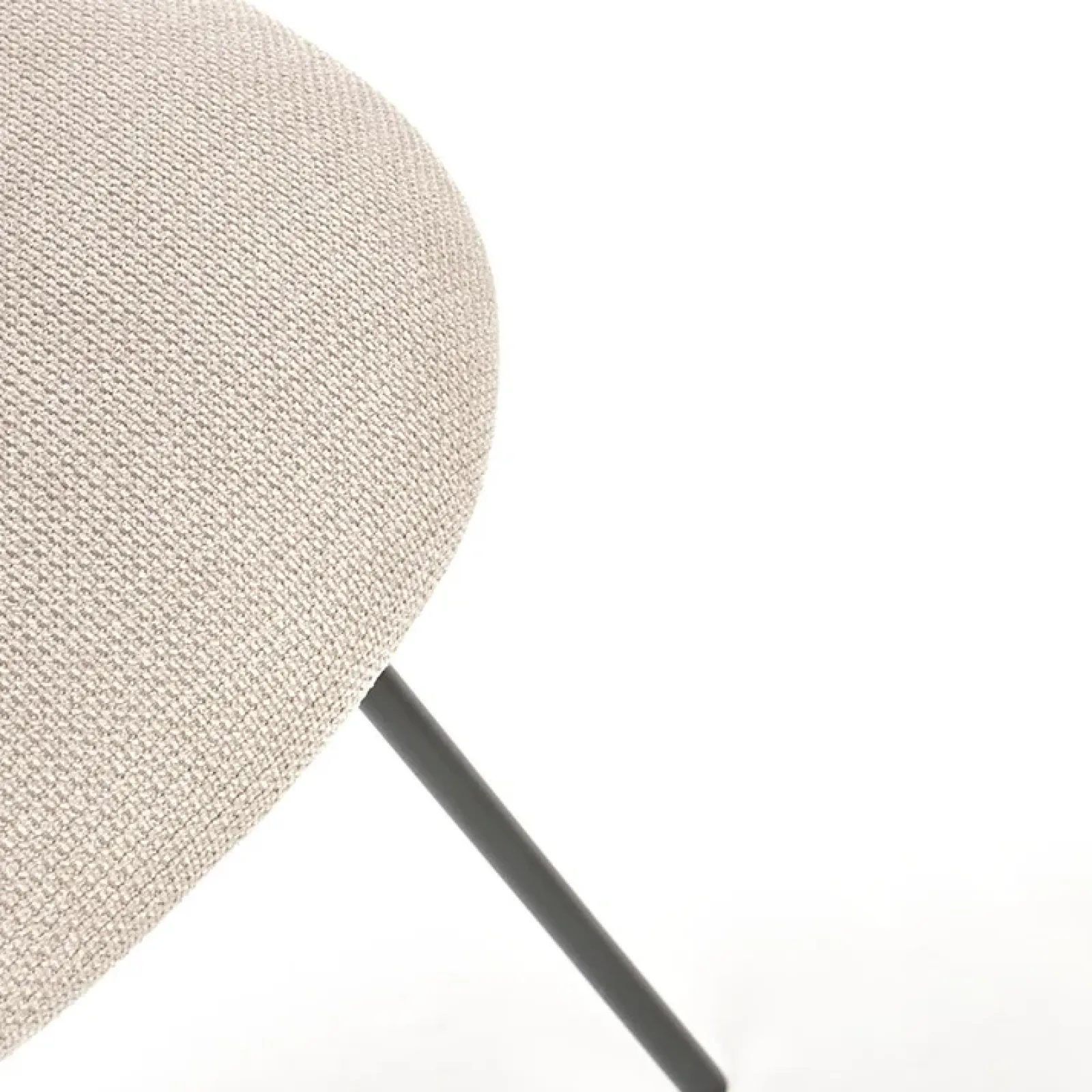 Garnero Arredamenti Sedie In Tessuto-Set 2 sedie da pranzo in tessuto beige nero Quark