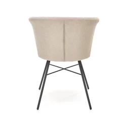 Garnero Arredamenti Sedie In Tessuto-Set 2 sedie da pranzo in tessuto beige nero Quark