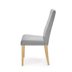 Garnero Arredamenti Sedie In Tessuto-Set 2 sedie da pranzo in tessuto velluto trapuntato rovere chiaro Doha Grigio