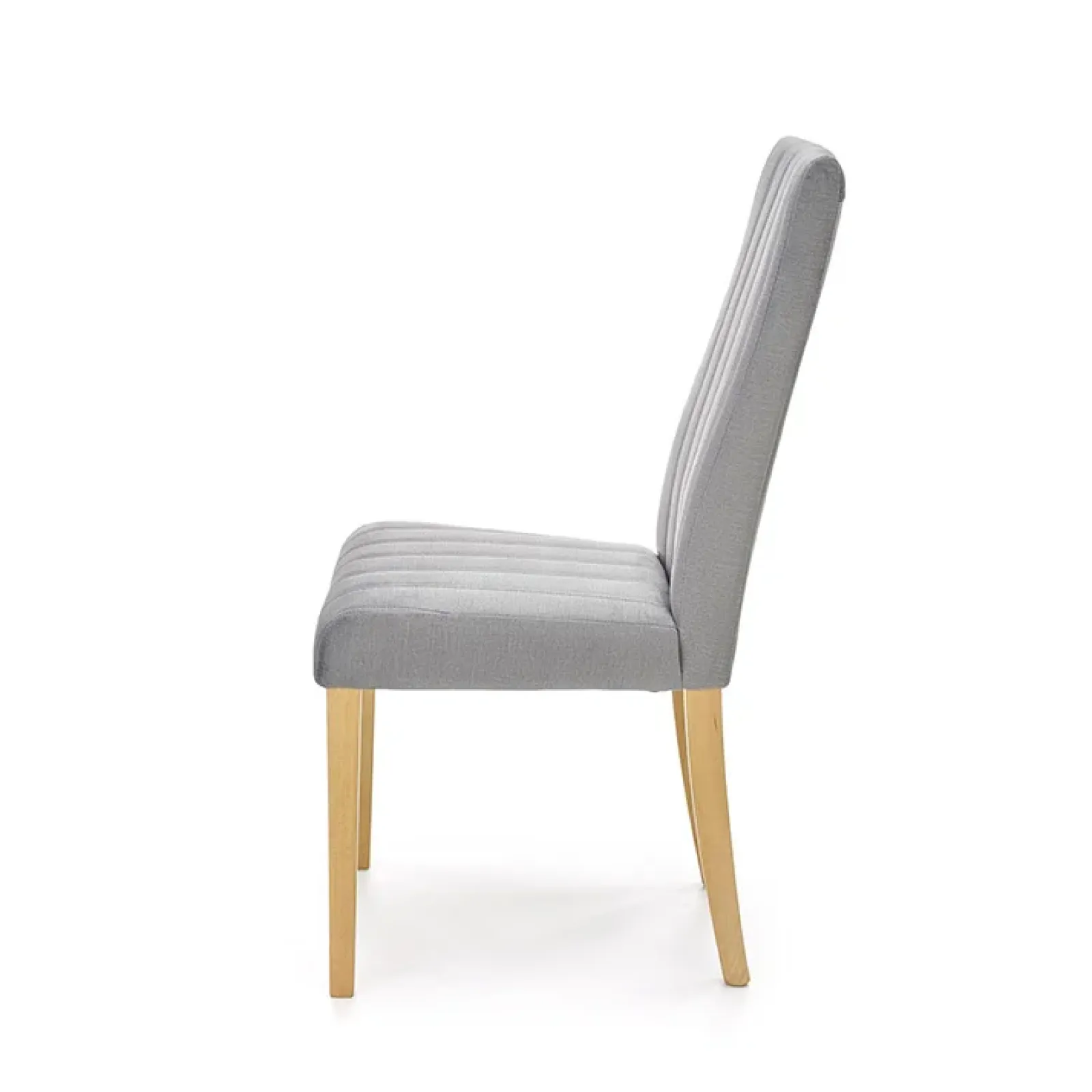 Garnero Arredamenti Sedie In Tessuto-Set 2 sedie da pranzo in tessuto velluto trapuntato rovere chiaro Doha Grigio