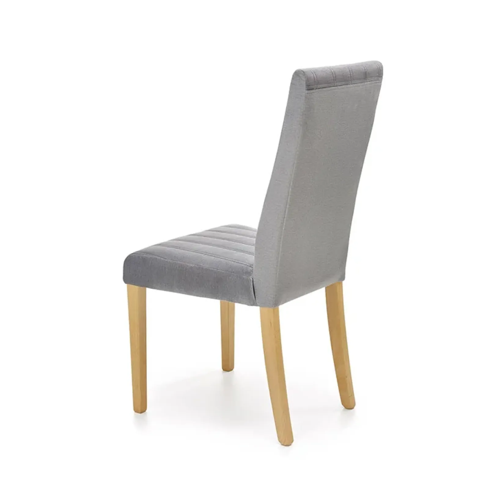 Garnero Arredamenti Sedie In Tessuto-Set 2 sedie da pranzo in tessuto velluto trapuntato rovere chiaro Doha Grigio