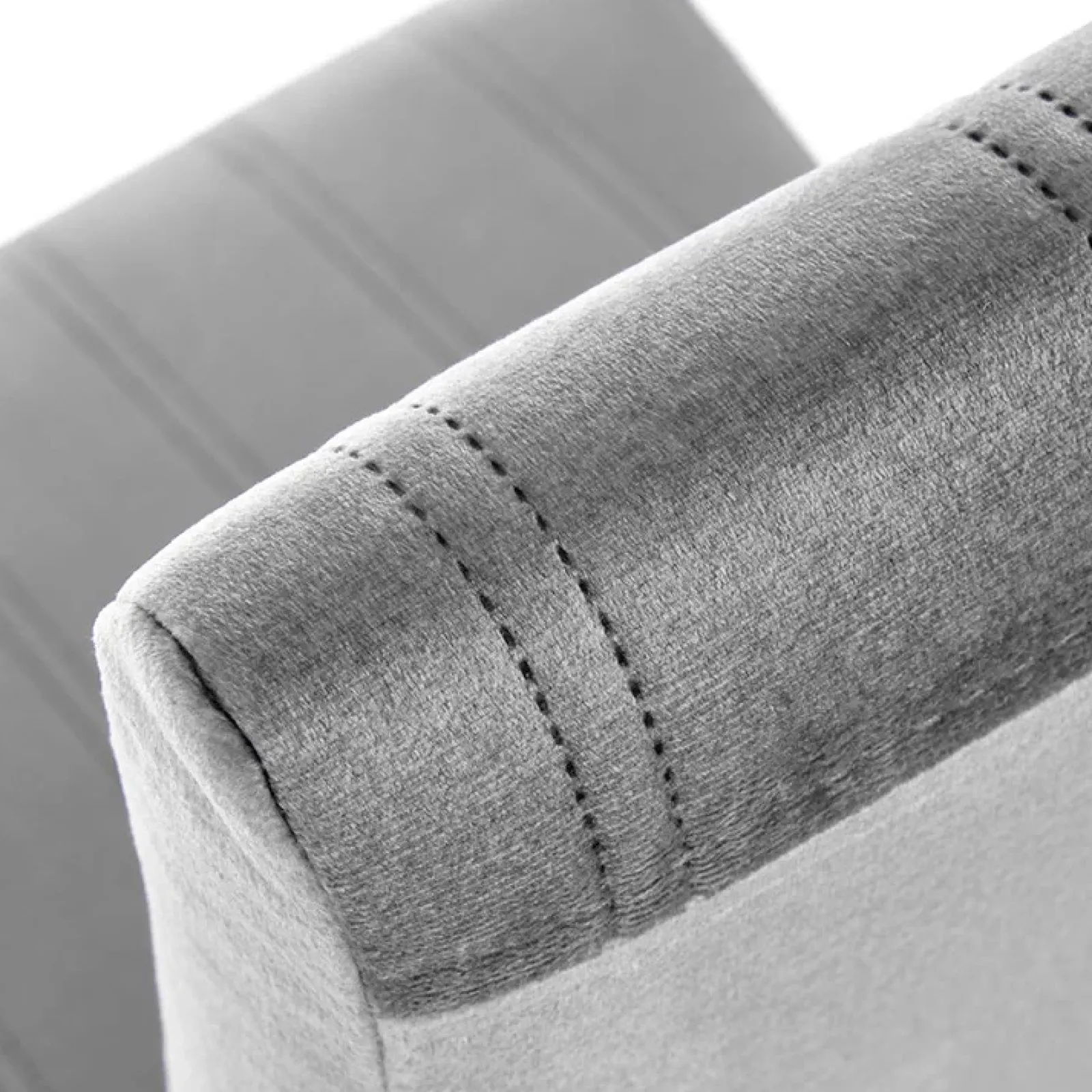 Garnero Arredamenti Sedie In Tessuto-Set 2 sedie da pranzo in tessuto velluto trapuntato rovere chiaro Doha Grigio