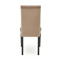 Garnero Arredamenti Sedie In Tessuto-Set 2 sedie da pranzo in tessuto velluto trapuntato beige nero Mascate
