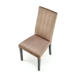 Garnero Arredamenti Sedie In Tessuto-Set 2 sedie da pranzo in tessuto velluto trapuntato beige nero Mascate