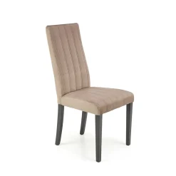 Garnero Arredamenti Sedie In Tessuto-Set 2 sedie da pranzo in tessuto velluto trapuntato beige nero Mascate