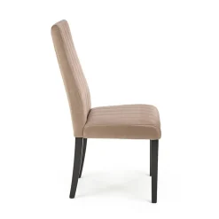 Garnero Arredamenti Sedie In Tessuto-Set 2 sedie da pranzo in tessuto velluto trapuntato beige nero Mascate