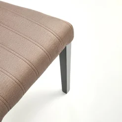 Garnero Arredamenti Sedie In Tessuto-Set 2 sedie da pranzo in tessuto velluto trapuntato beige nero Mascate