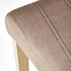 Garnero Arredamenti Sedie In Tessuto-Set 2 sedie da pranzo in tessuto velluto trapuntato rovere chiaro Doha Beige