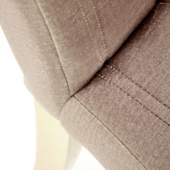 Garnero Arredamenti Sedie In Tessuto-Set 2 sedie da pranzo in tessuto velluto trapuntato rovere chiaro Doha Beige