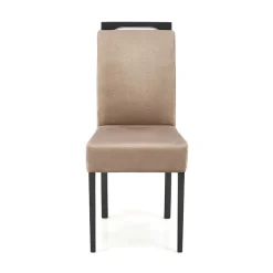 Garnero Arredamenti Sedie In Tessuto-Set 2 sedie da pranzo in tessuto nero beige Managua