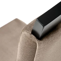 Garnero Arredamenti Sedie In Tessuto-Set 2 sedie da pranzo in tessuto nero beige Managua