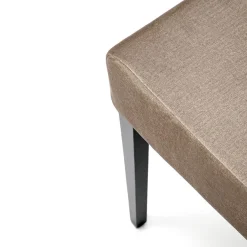 Garnero Arredamenti Sedie In Tessuto-Set 2 sedie da pranzo in tessuto nero beige Managua