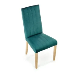 Garnero Arredamenti Sedie In Tessuto-Set 2 sedie da pranzo in tessuto velluto trapuntato rovere chiaro Doha Verde