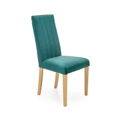 Garnero Arredamenti Sedie In Tessuto-Set 2 sedie da pranzo in tessuto velluto trapuntato rovere chiaro Doha Verde