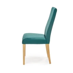 Garnero Arredamenti Sedie In Tessuto-Set 2 sedie da pranzo in tessuto velluto trapuntato rovere chiaro Doha Verde