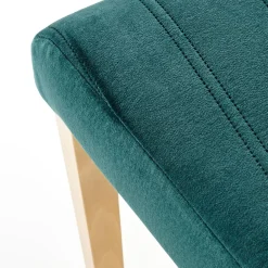 Garnero Arredamenti Sedie In Tessuto-Set 2 sedie da pranzo in tessuto velluto trapuntato rovere chiaro Doha Verde