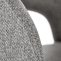 Garnero Arredamenti Sedie In Tessuto-Set 2 sedie da pranzo in tessuto grigio Turbo