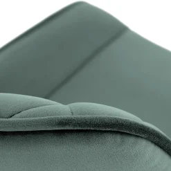 Garnero Arredamenti Sedie In Tessuto-Set 2 sedie da pranzo in velluto verde scuro nero Balboa