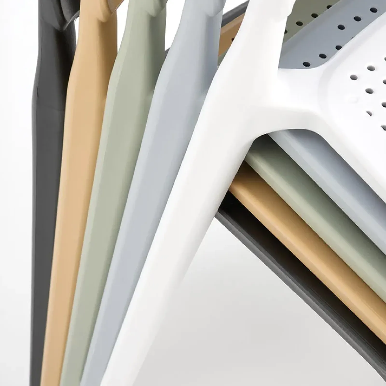 Garnero Arredamenti Sedie Da Giardino|Sedie Polipropilene-Set 4 sedie da pranzo moderne in polipropilene arancione Luanda