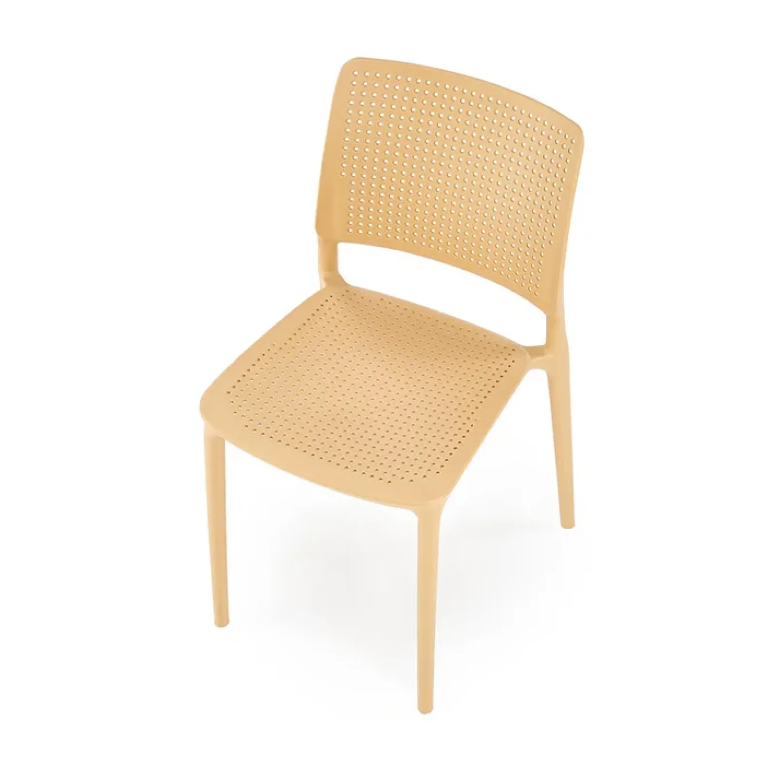 Garnero Arredamenti Sedie Da Giardino|Sedie Polipropilene-Set 4 sedie da pranzo moderne in polipropilene arancione Luanda