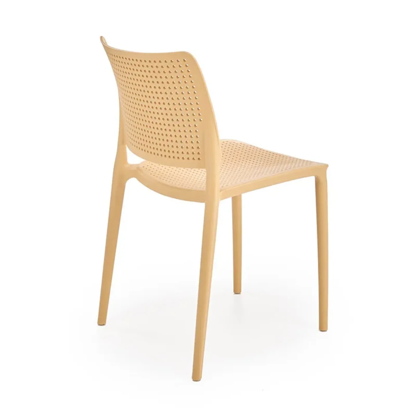 Garnero Arredamenti Sedie Da Giardino|Sedie Polipropilene-Set 4 sedie da pranzo moderne in polipropilene arancione Luanda