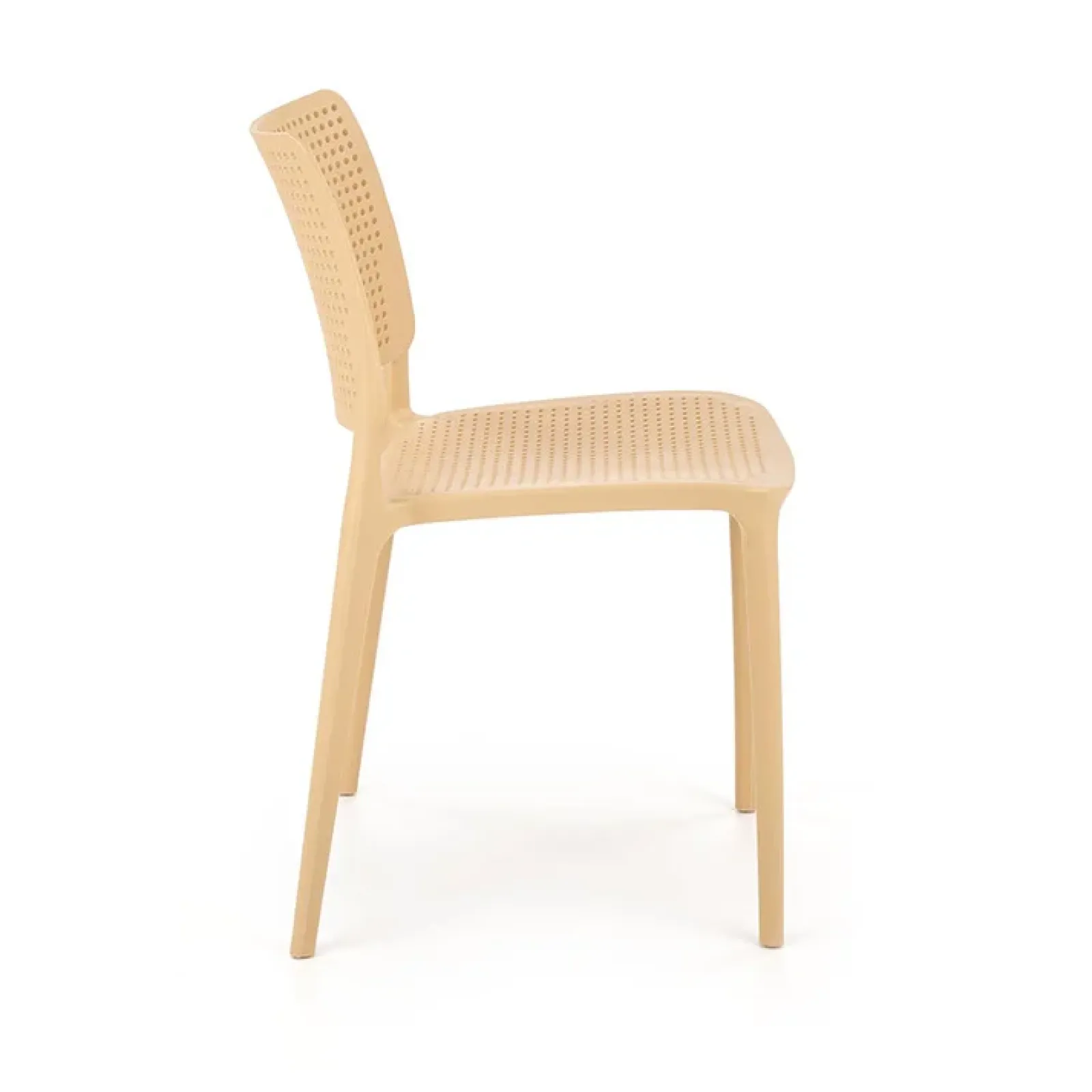 Garnero Arredamenti Sedie Da Giardino|Sedie Polipropilene-Set 4 sedie da pranzo moderne in polipropilene arancione Luanda