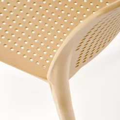 Garnero Arredamenti Sedie Da Giardino|Sedie Polipropilene-Set 4 sedie da pranzo moderne in polipropilene arancione Luanda