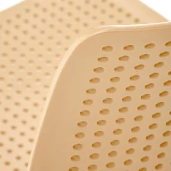 Garnero Arredamenti Sedie Da Giardino|Sedie Polipropilene-Set 4 sedie da pranzo moderne in polipropilene arancione Luanda