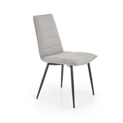 Garnero Arredamenti Sedie In Tessuto-Set 4 sedie da pranzo moderne in tessuto nero Quiche Grigio